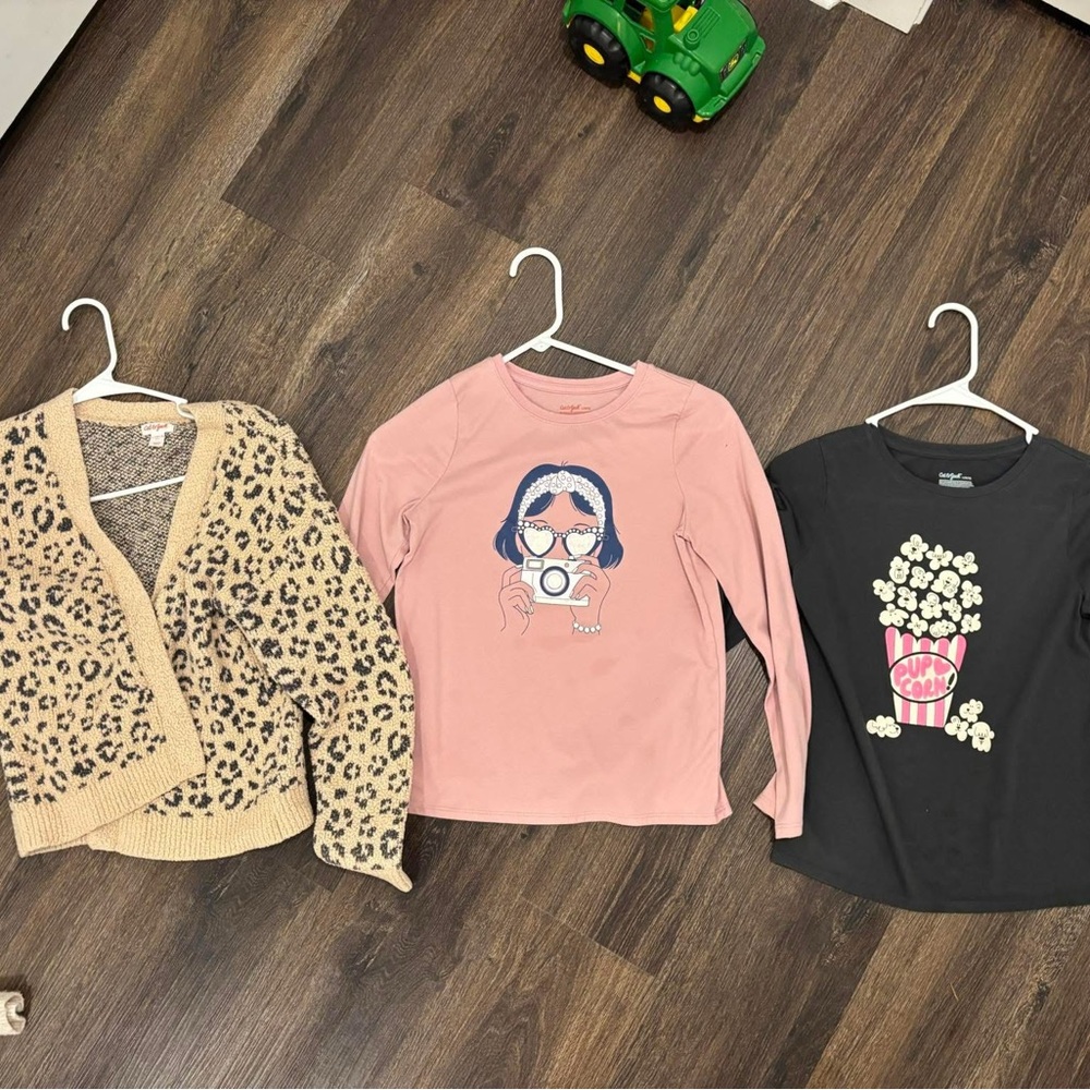 Cat & Jack Pink and Black Kids Sweater Set